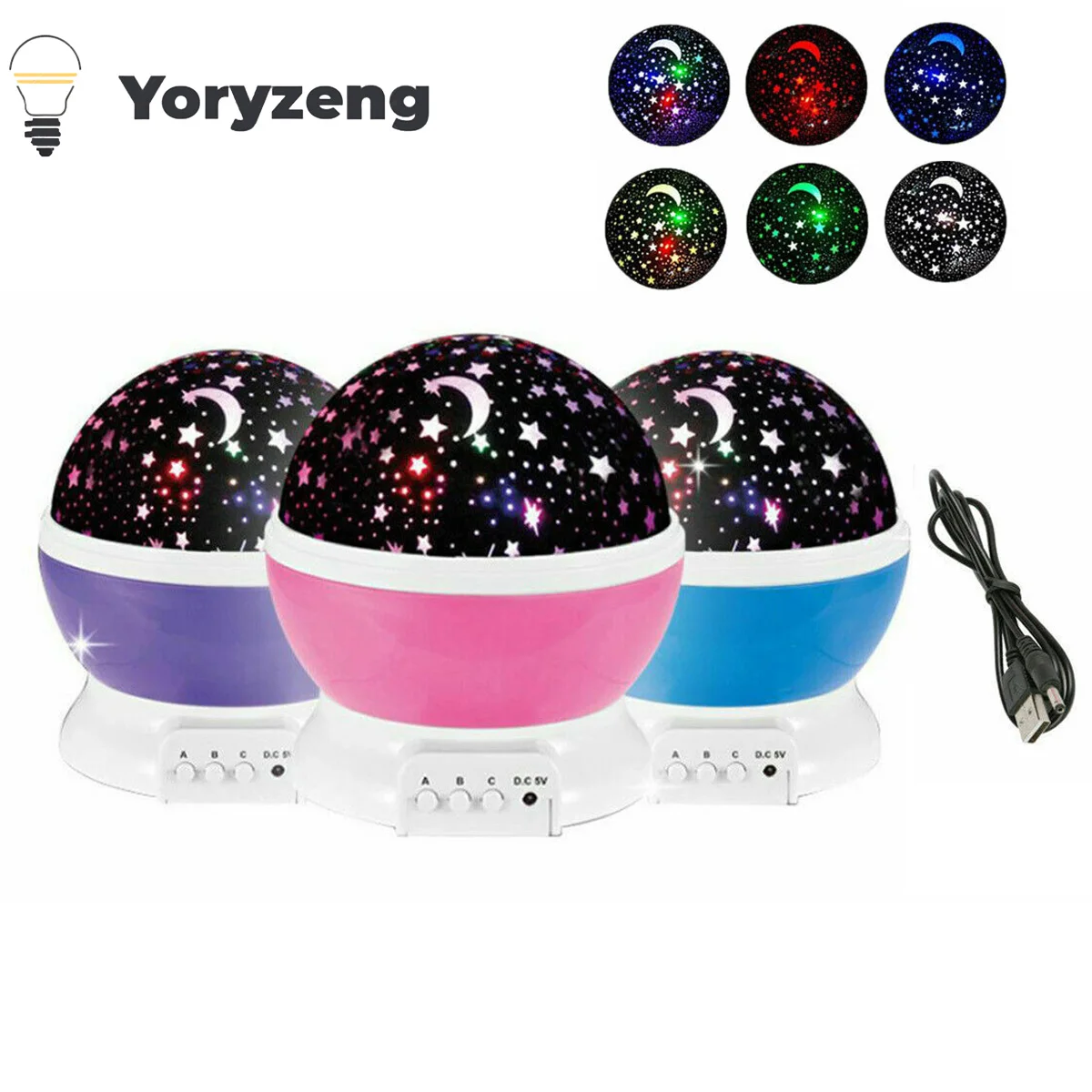 LED Starry Sky Lamp for Kids, Lâmpada para atmosfera Projetor de luz para decoração do quarto do bebê Céu estrelado Disco Ball, Luz de néon ambiente