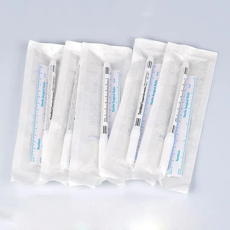 vvocci Pen White Surgical Accessory with Measuring Eyebrow Skin Marker Ruler and Microblading Positioning