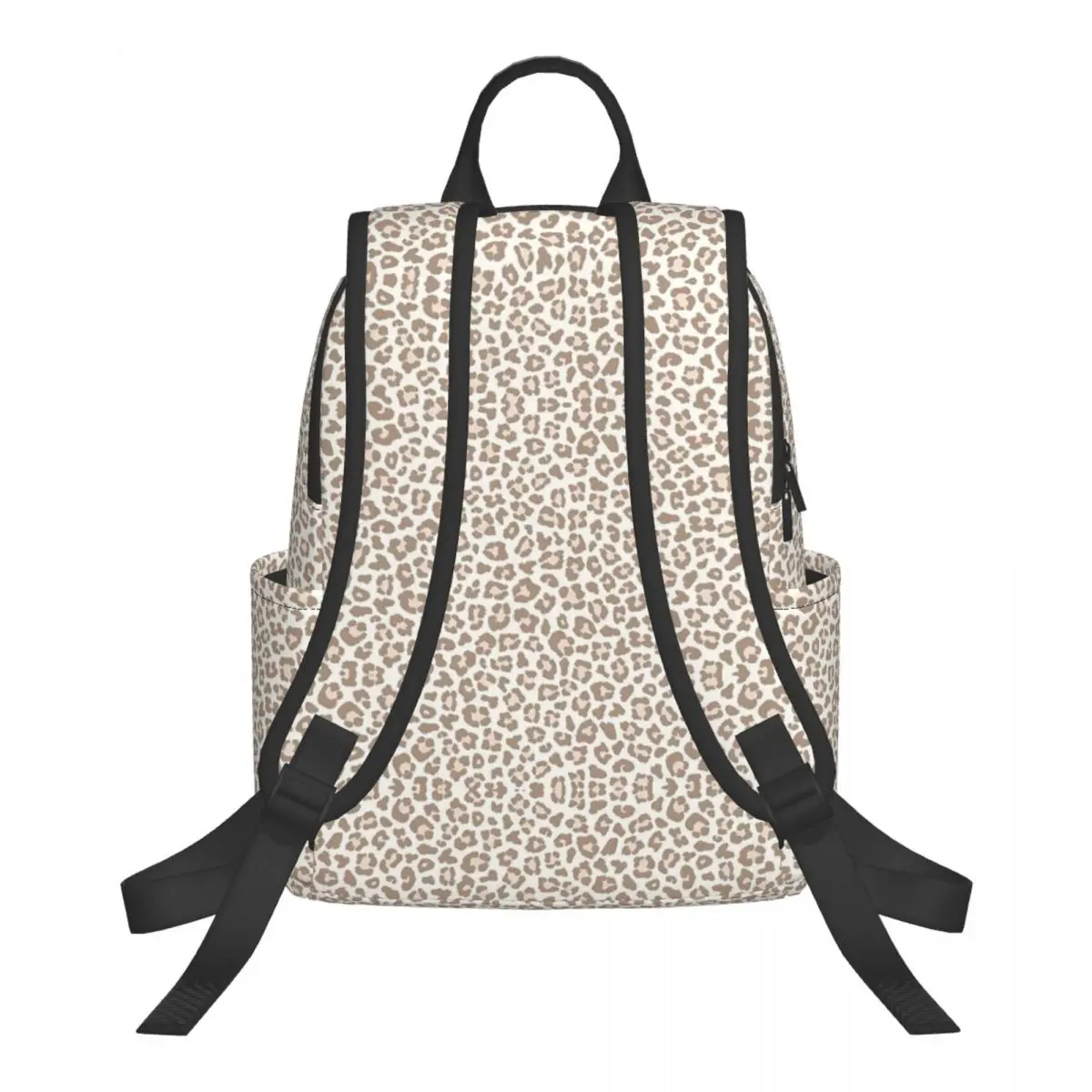 Light Brown Leopard Pattern Student Backpack School Bag Hiking Travel Daypack for Men Women Bookbag Shoulder Bags