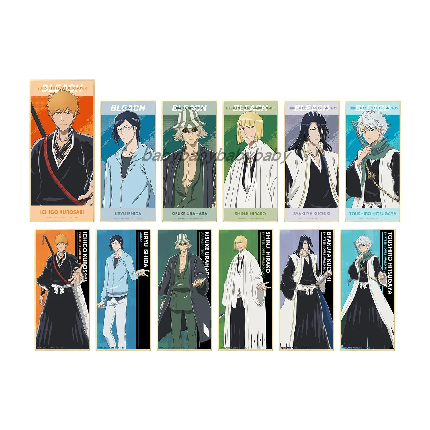 Anime Mini Figures Doll Toushirou Hitsugaya Byakuya Kuchiki Shinji Hirako Acrylic Stands Model Cosplay Toy for Gift