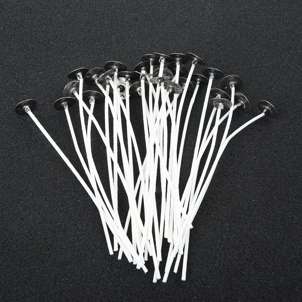 

4 inch Candle Wicks 4 30 pcs 30x Home 10cm Cores DIY Set Wholesale 100mm Cotton Kits Pre Waxed With Sustainers