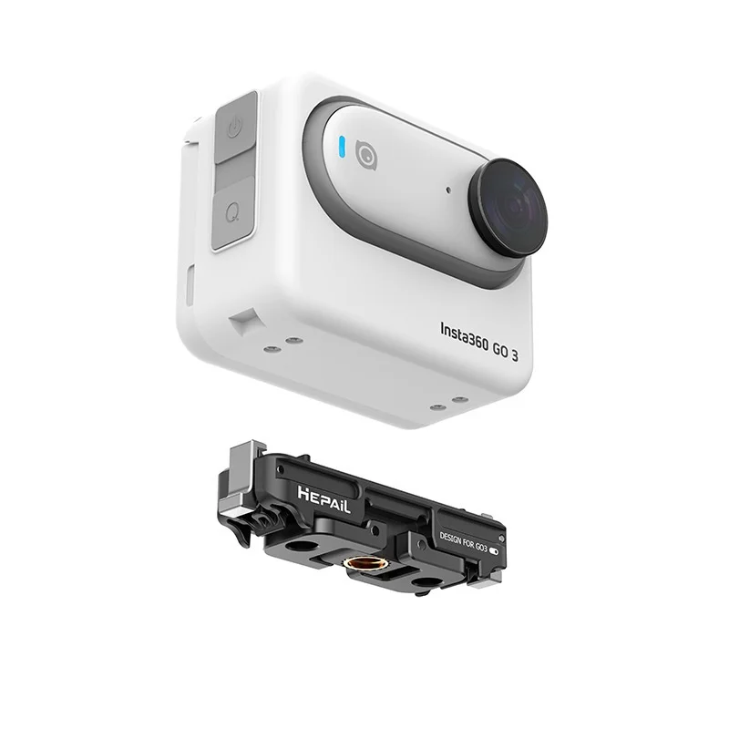 قاعدة تركيب مغناطيسية سريعة الإصدار لـ Insta360 GO 3 دعامة محول بلاستيكية مضادة للاهتزاز مع خيط 1/4 واجهة ذات شقين