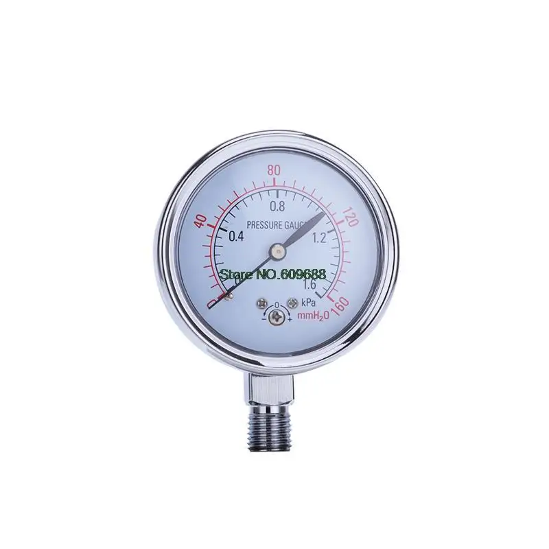 

Dia 60mm Diaphragm Pressure Gauge YE-60BF 610 16 25 30 40 50 60 100KPA Double Scale