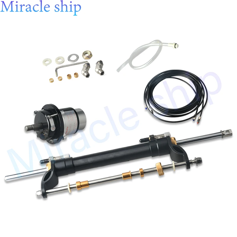90HP Outboard Motor Hydraulic Steering System With Cylinder Helm Pump and 20 Feet Hoses For Boat Engine Till 90HP Part kit