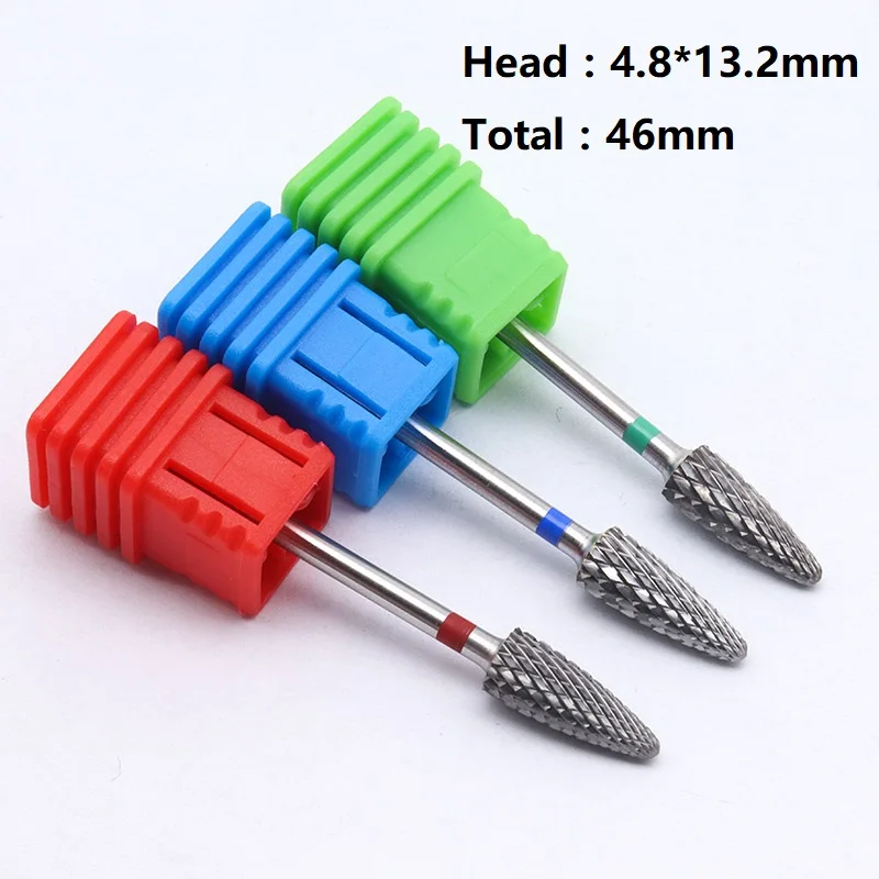 Hot Russia Burs Small Professional Nail Art Electric Drill Machine Manicure Pedicure Accessories Carbide Nail Drill Bit