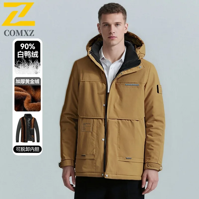 

COMXZ Men Bread Jacket 2025 Classic Athleisure Trekking Camping Hiking Padding Coat Outdoor Expeditions Cotton Padded Jackets