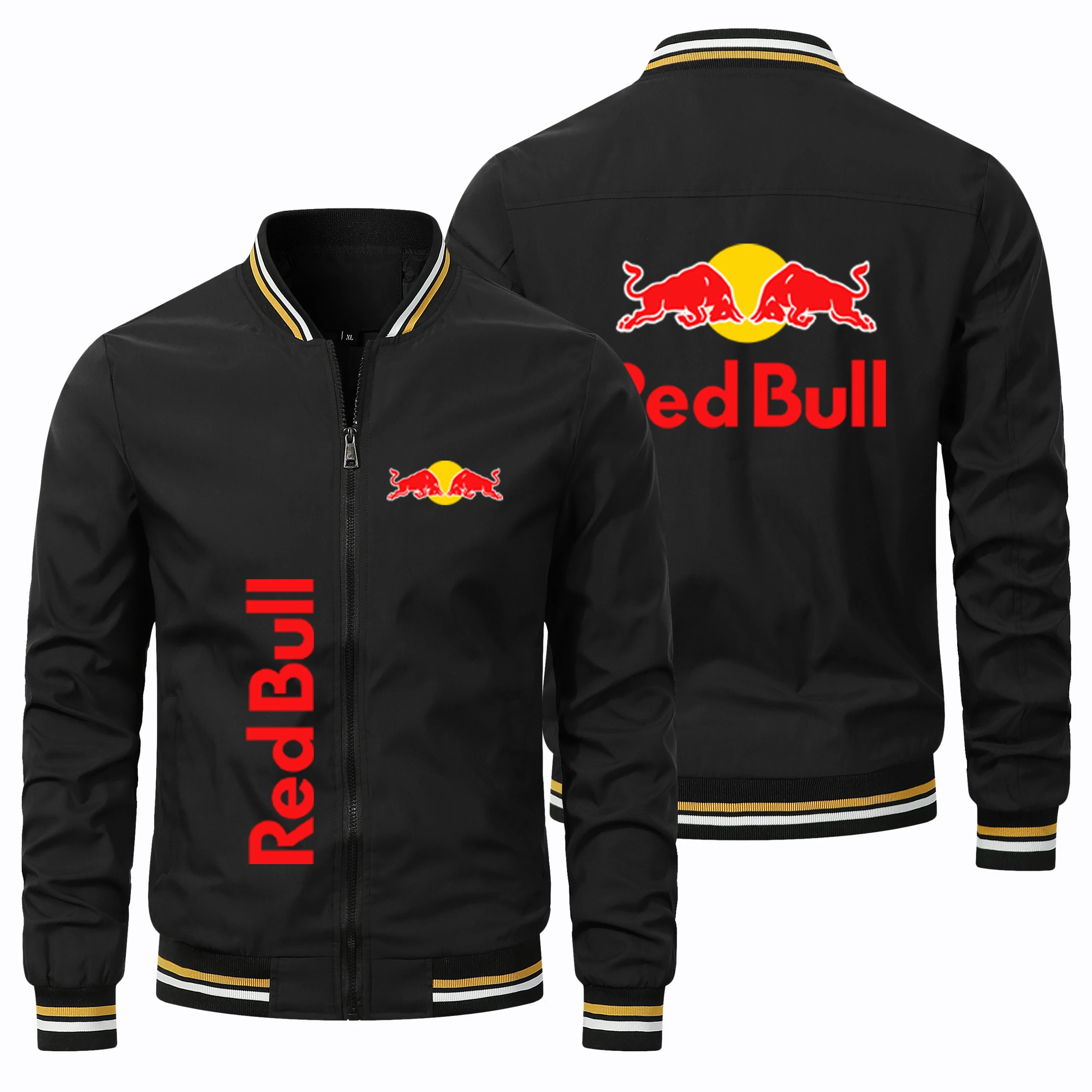 2025 New Motorcycle Jacket Men's Red Bull Logo Printed Bicycle Jacket Windbreaker Casual Racing Jacket Red Bull Men's Jacket