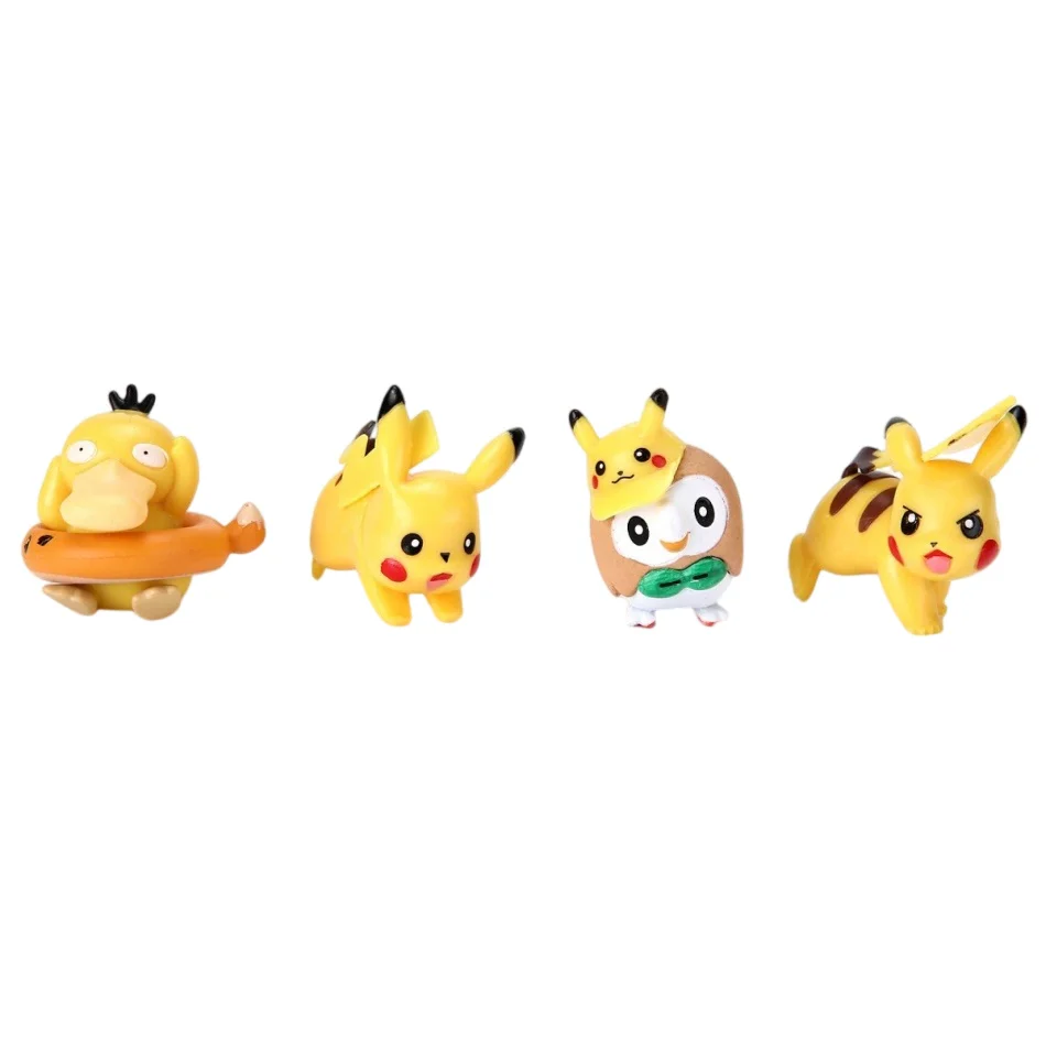 8pcs Pokemon Pikachu Figures Model Collection 2-4CM Pokémon Anime Figure Toy Dolls Kawaii Girl Boy Birthday Gifts