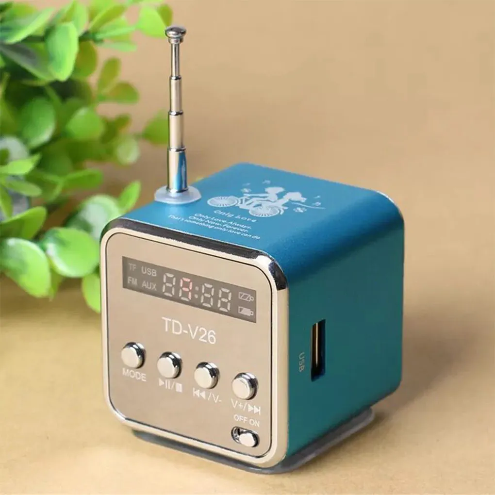 Mini Radio Receiver Camping Digital Display Handheld Speaker Music Player