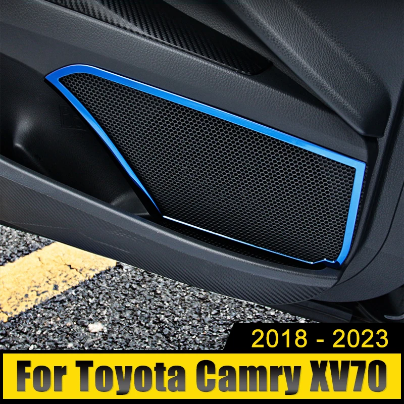 

Car Accessories For Toyota Camry XV70 2018 2019 2020 2021 2022 2023 Stainless Audio Speaker Door Loudspeaker Cover Trim Stickers