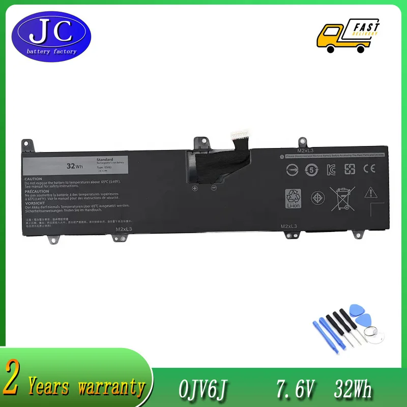 

JCLJF 0JV6J Battery For Dell Inspiron 11 8NWF3 3000 3162 3164 3168 P24T001 Series PGYK 5 7.6V 32Wh OJV6J 0HH6K9 Laptop