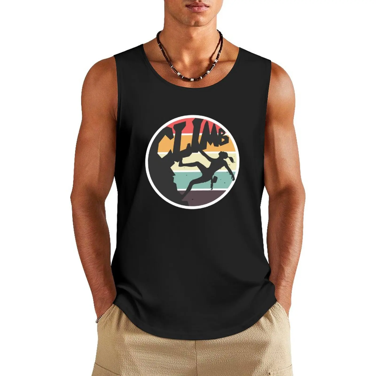 

Vintage Free Climbing Woman Tank Top quick-drying t-shirt sports vest Men's sleeveless gym shirts vest men
