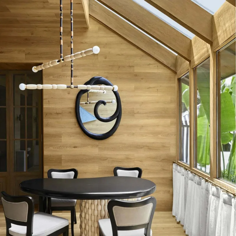 

Minimalist restaurant bar chandelier long dining table music note art designer creative personality lamp