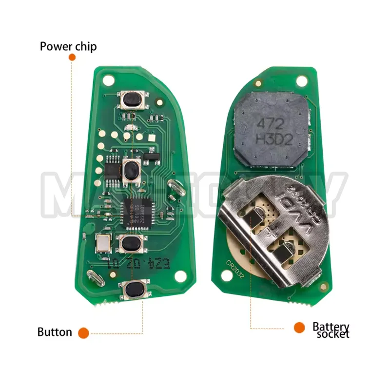 XHORSE XSDFX2EN Estilo Faca Pequena 4 Botões Série XS Chave Inteligente Universal 1pcs