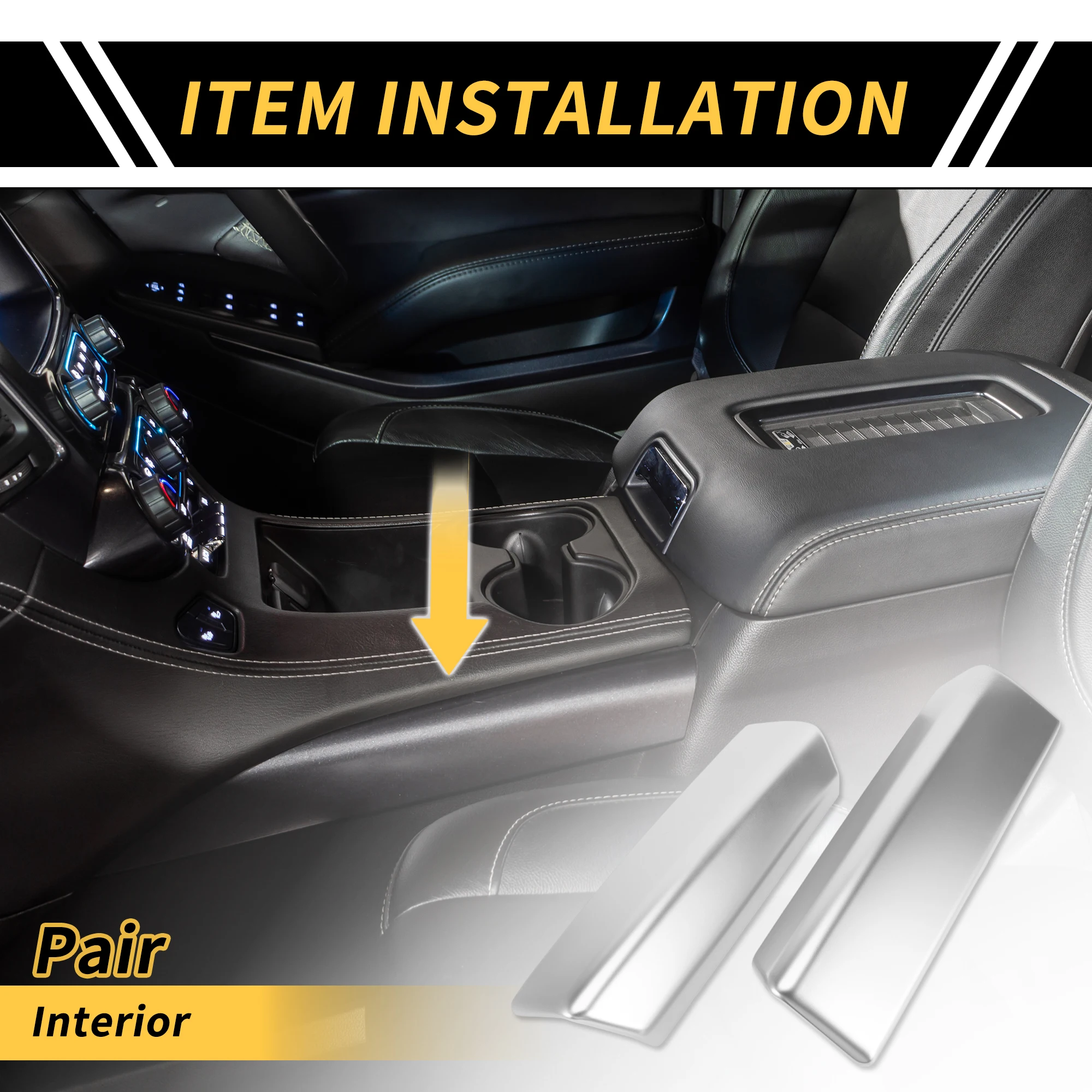 

UXCELL, 1 пара внутренних центральных подлокотников, ящик для хранения, накладки для Toyota Tundra 22-24