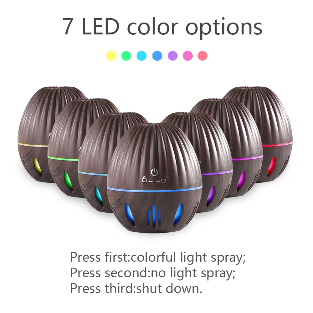 Advanced 7-Mode Light Therapy Humidifier - Auto Shut-Off Protection & Space-Saving 130ml Design