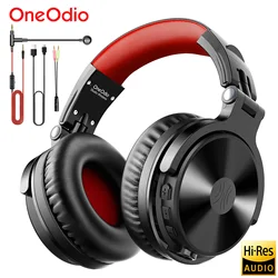 Oneodio Wireless Bluetooth 5.2 Headphones 110Hrs + Stereo Wired Gaming Headset With Boom Microphone For Phone Computer PC Gamer