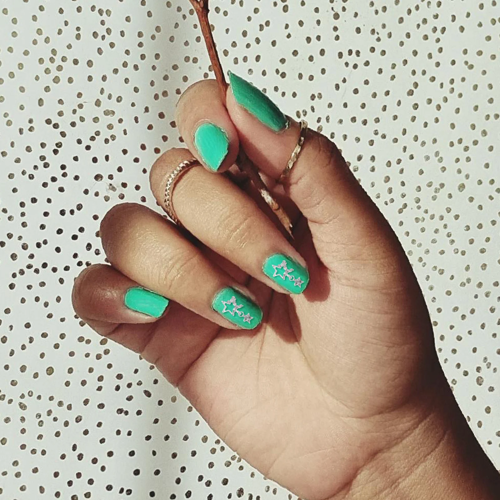 

20Pcs Star Nail Charms Rhinestone Embellishments Zinc Alloy Durable Long-Lasting Unique Nail Art Jewelry Star Charms for Nails