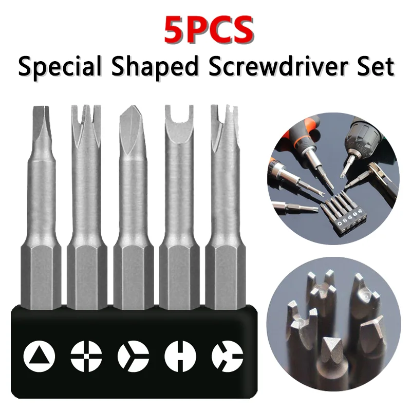 

5Pcs Y-Type Special-shaped Screwdriver Set Magnetism U-shaped Triangle Inner Cross Three Points Screwdriver Precision Hand Tool