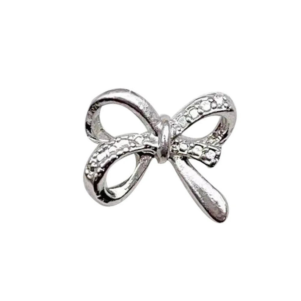 10Pcs Exquisite Japanese Bow Nail Art Charms 3D Metal Luxury Kawaii Bow Butterfly Jewelry Nail Rhinestone DIY Nail Decoration