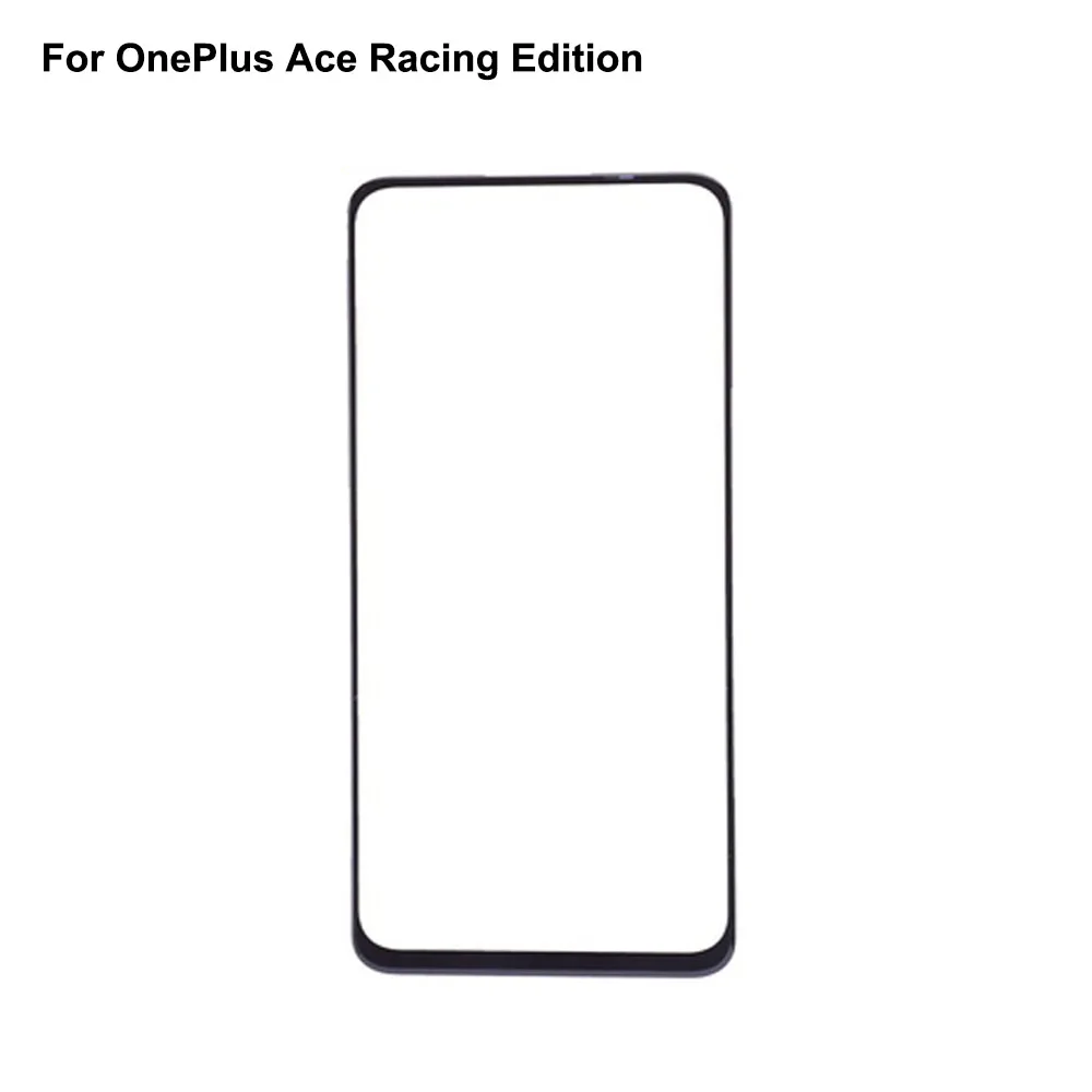 For OnePlus Ace Racing Edition Touch Screen Outer LCD Front Panel Screen Glass Lens Cover Race PGZ110 Without Flex Cable