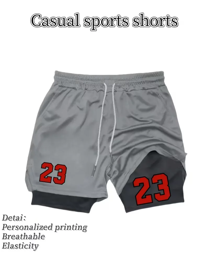 

Новые мужские быстросохнущие двухслойные спортивные шорты 2026 года: дышащие, эластичные, компрессионные, для зала, бега и тренировок