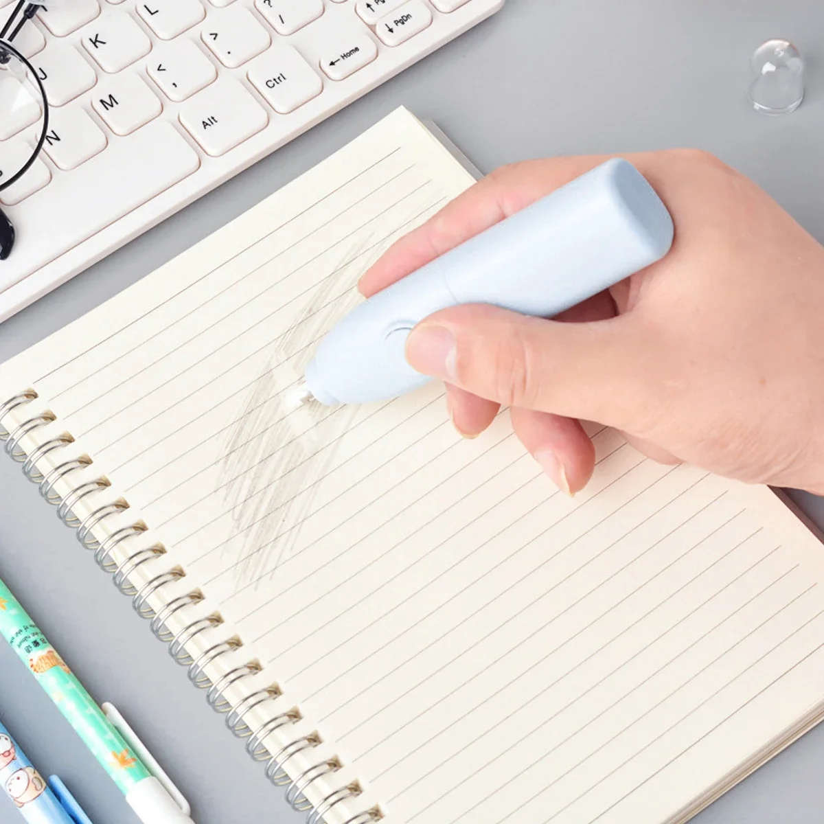 Elektrischer Radiergummi, Bleistiftzeichnung, mechanisch, niedlich, geknetete Radiergummis für Kinder, Schüler, Schule, Bürobedarf, Gummi-Bleistift-Radiergummi