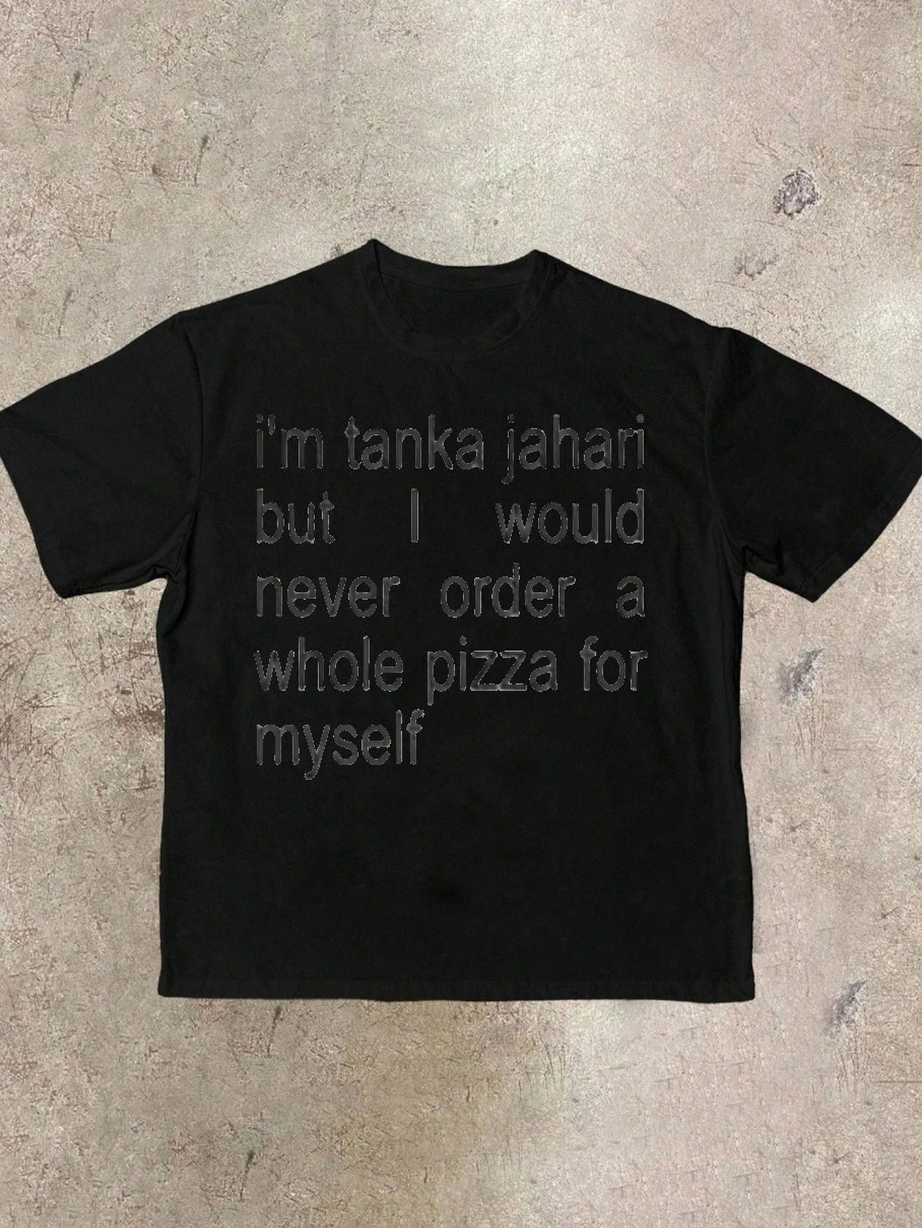 Retro Print I'M Tanka Jahari English Slogan T-Shirt Unisex Loose Breathable Top Trendy Street Style with Individual Print