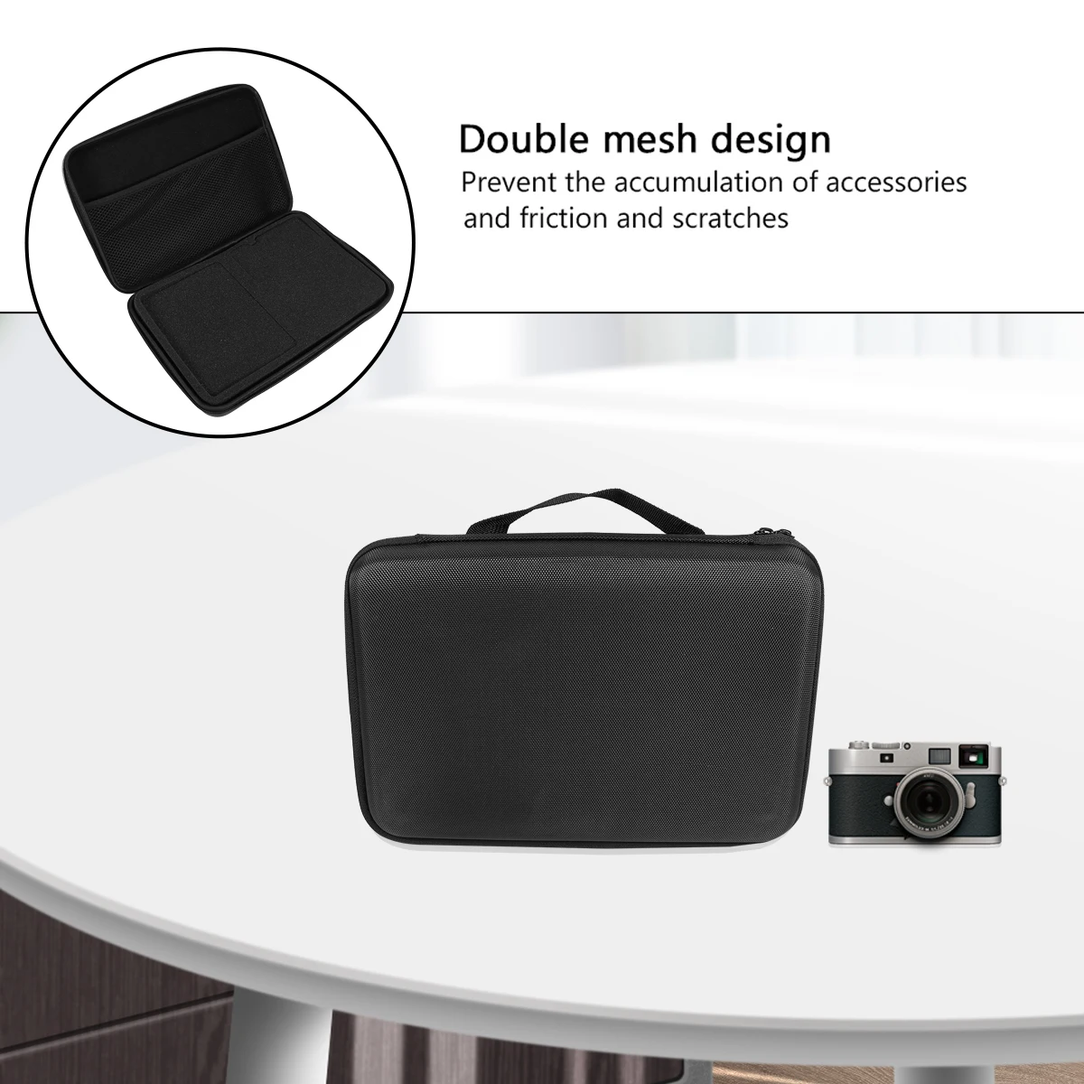 Sports Camera Bag Large Capacity Compact Portable Zipper Case For 8 Travel Outdoor Use Accessories Pouch