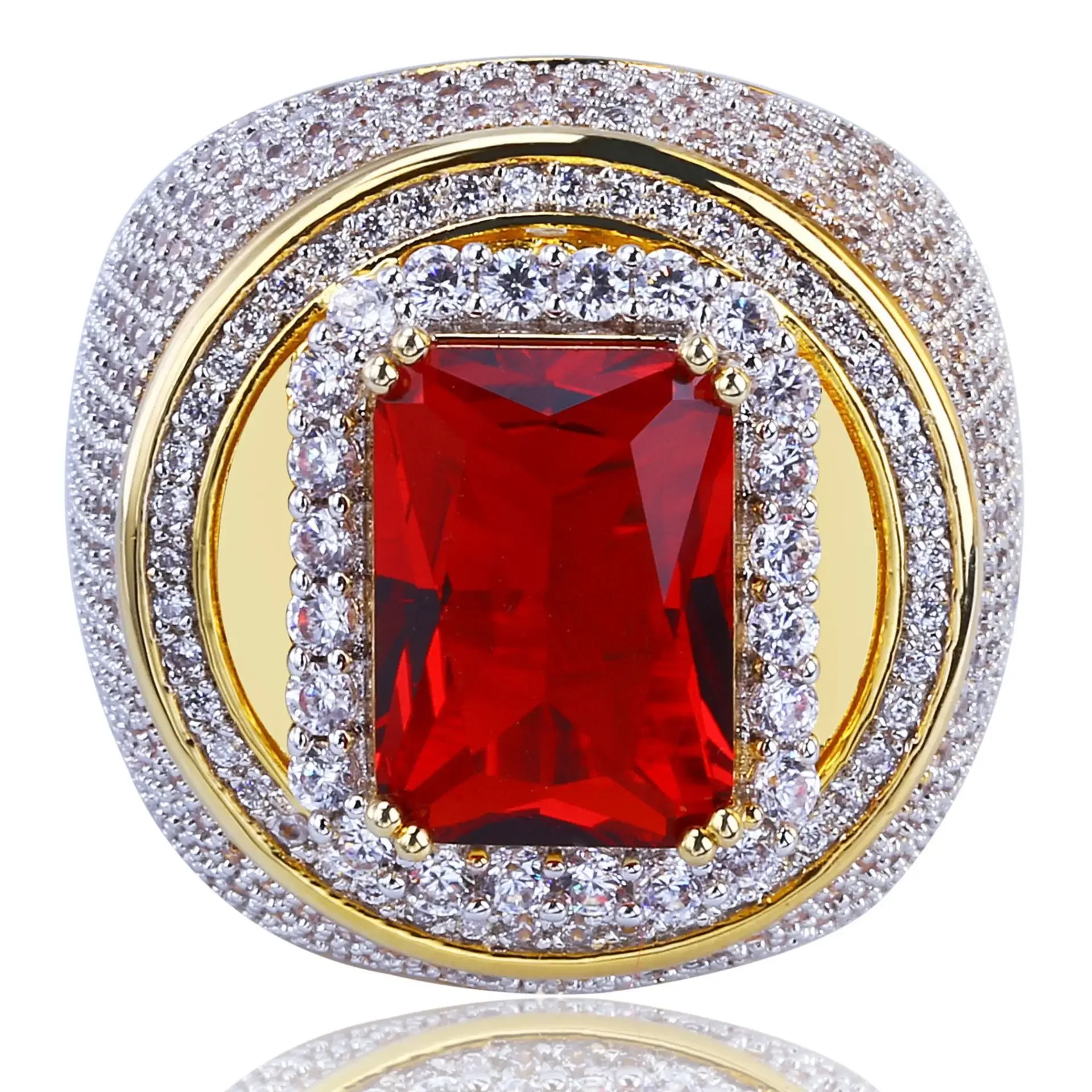 Engagement Rings for Women Wedding Ring K Gold Color Femme Men Gift Big AAA CZ Stone Ring big size Jewelry