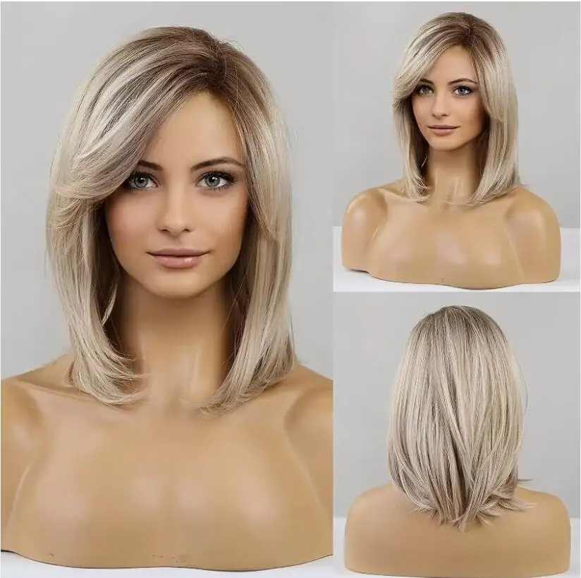 Short Straight  Cut Wig Synthetic Wig Beginners Friendly Heat Resistant