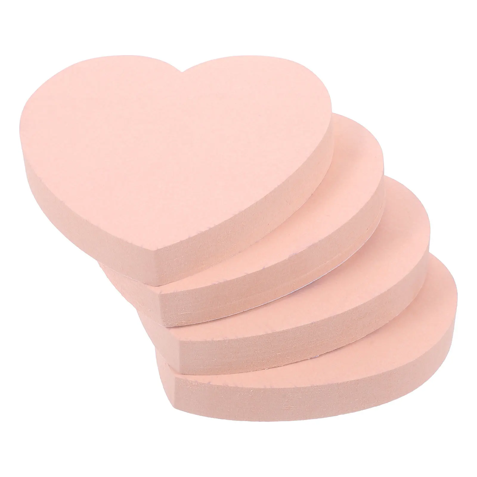 4pcs Heart Shaped Memo Pads Colorful For School Office Home Self-Adhesive Note Stickers Portable Compact Notepads
