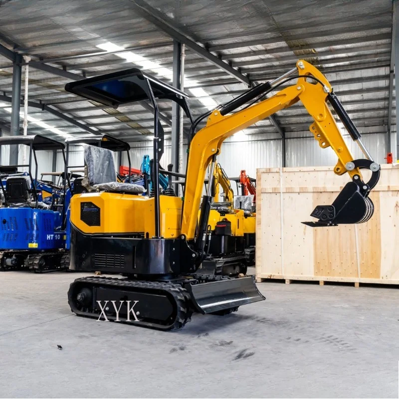 FOB Price Deposit HT10 1 Ton Mini Crawler Excavator Multifunctional Agricultural Ditching Digging Machine Direct Factory Supply view 5