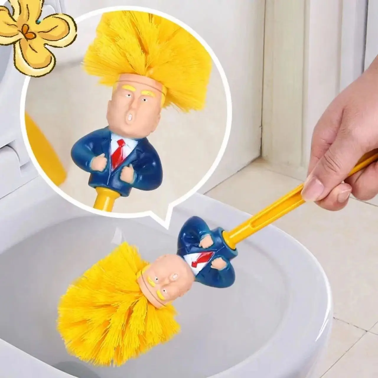 

Personalized creative presidential doll toilet brush