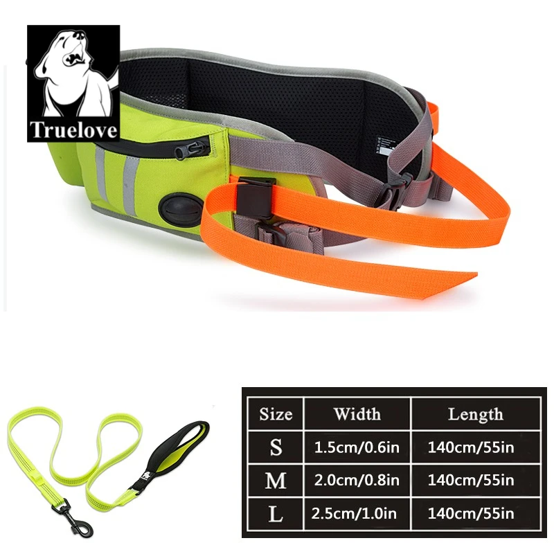 Truelove, las mejores ofertas, cinturón deportivo de moda impermeable de neopreno RTS, riñonera para senderismo, correr y caminar con correas para perros y mascotas TLB2151