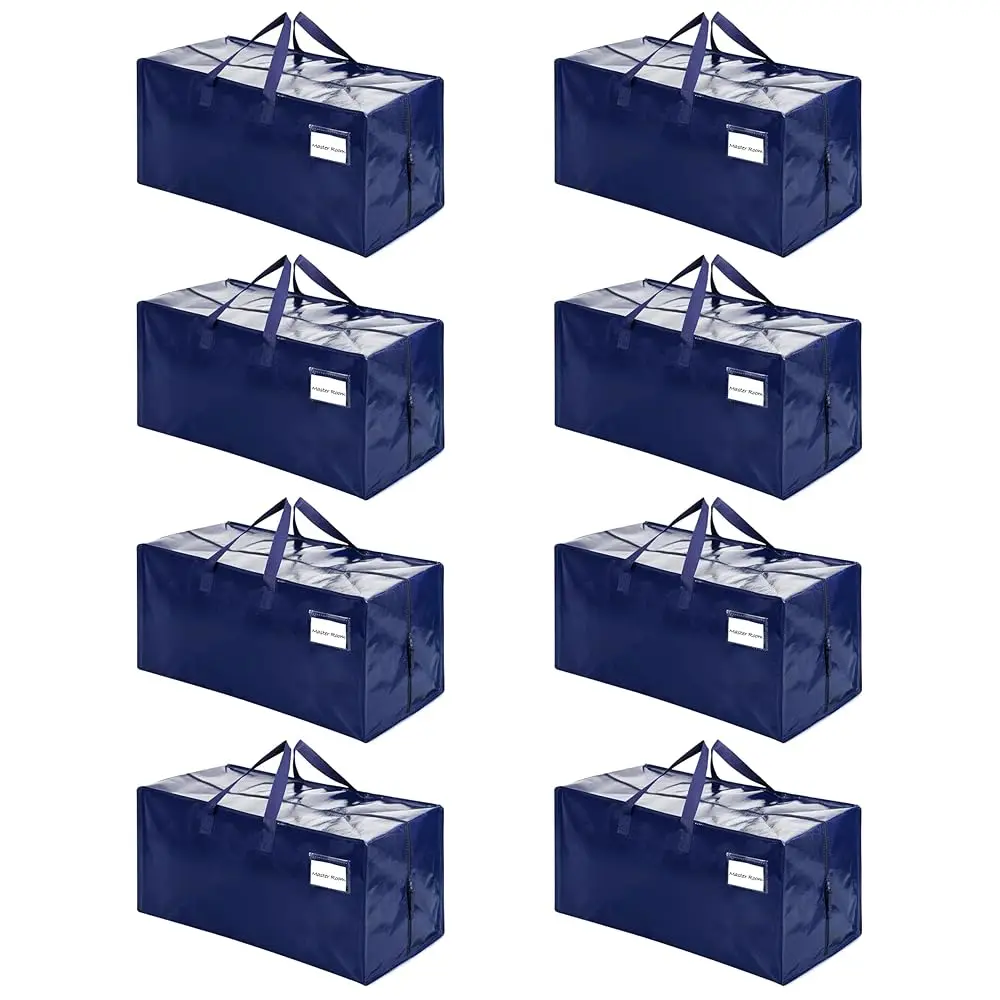 

8 Pa Moving Bags W/Backpa Straps, Heavy Duty, Moving Boxes Alternative, Packing Supplies, Large Storage Totes For Dorm Room
