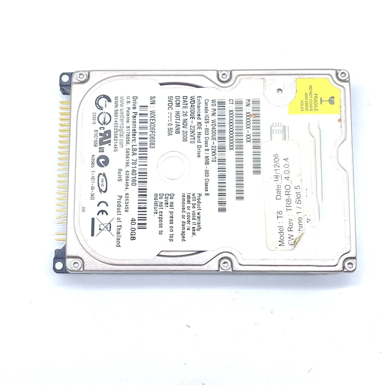 

Жесткий диск Z3100 Z3200 WD400UE-22KVT0 40 ГБ подходит для деталей принтера HP Designjet