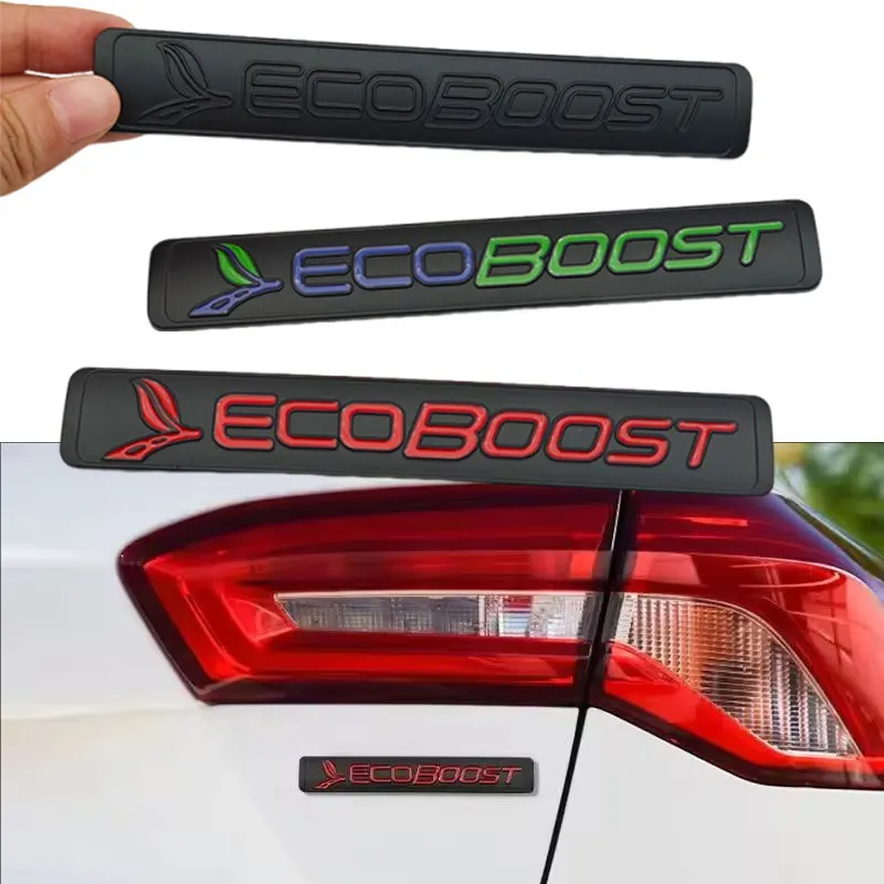 

3D Metal Letters EcoBoost Logo Car Fender Side Badge Emblem Rear Trunk Sticker Decals for Ford Focus Mondeo EcoBoost Accessories