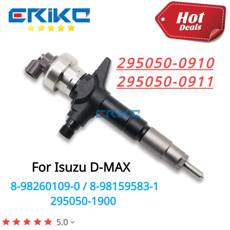 

295050-0911 295050-0910 Diesel Fuel injector 295050-1900 for Isuzu 4HK1 Chevrolet D-MAX 2.5 DCRI300910 8-98260109-0 8-98159583-1