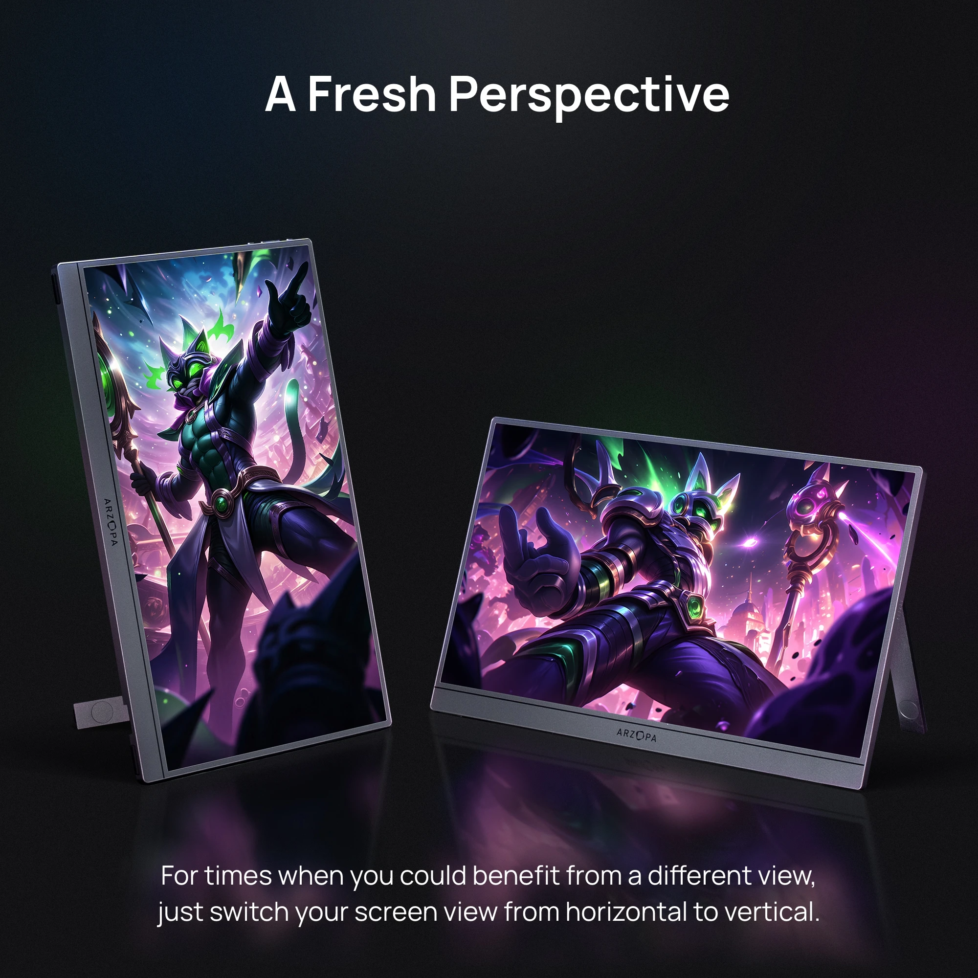 [رمادي فضائي جديد] شاشة كمبيوتر محمول محمول مقاس 16.1 بوصة 100% sRGB 144 هرتز مع حقيبة تخزين من النوع C Mini HDMI