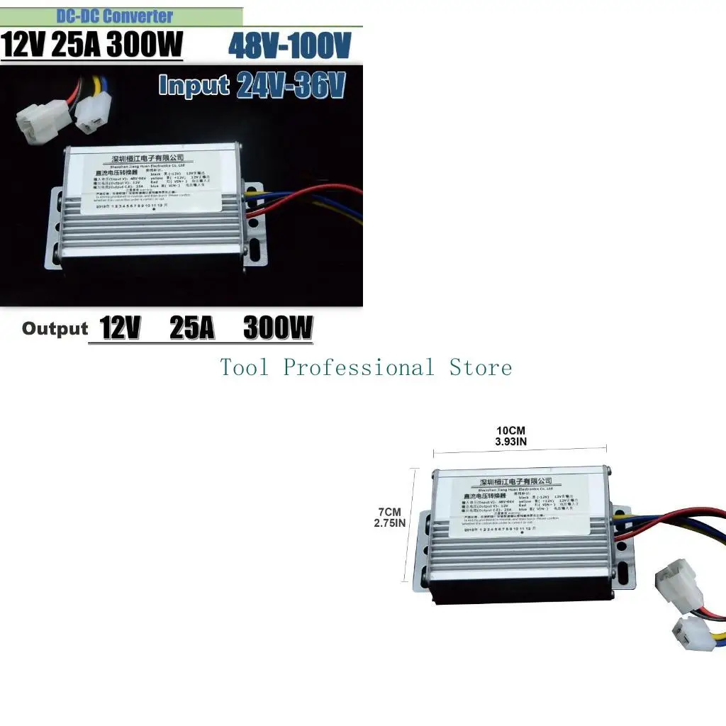 

57QF DC-DC 24V-36V/48V-100V to12V 25A Regulators ​Step Down Power Module