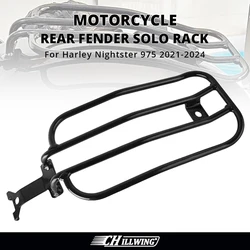 Fit for Harley Nightster 975 RH975 2021 2022 2023 2024 Motorcycle Black Luggage Rack Rear Fender Solo Rack