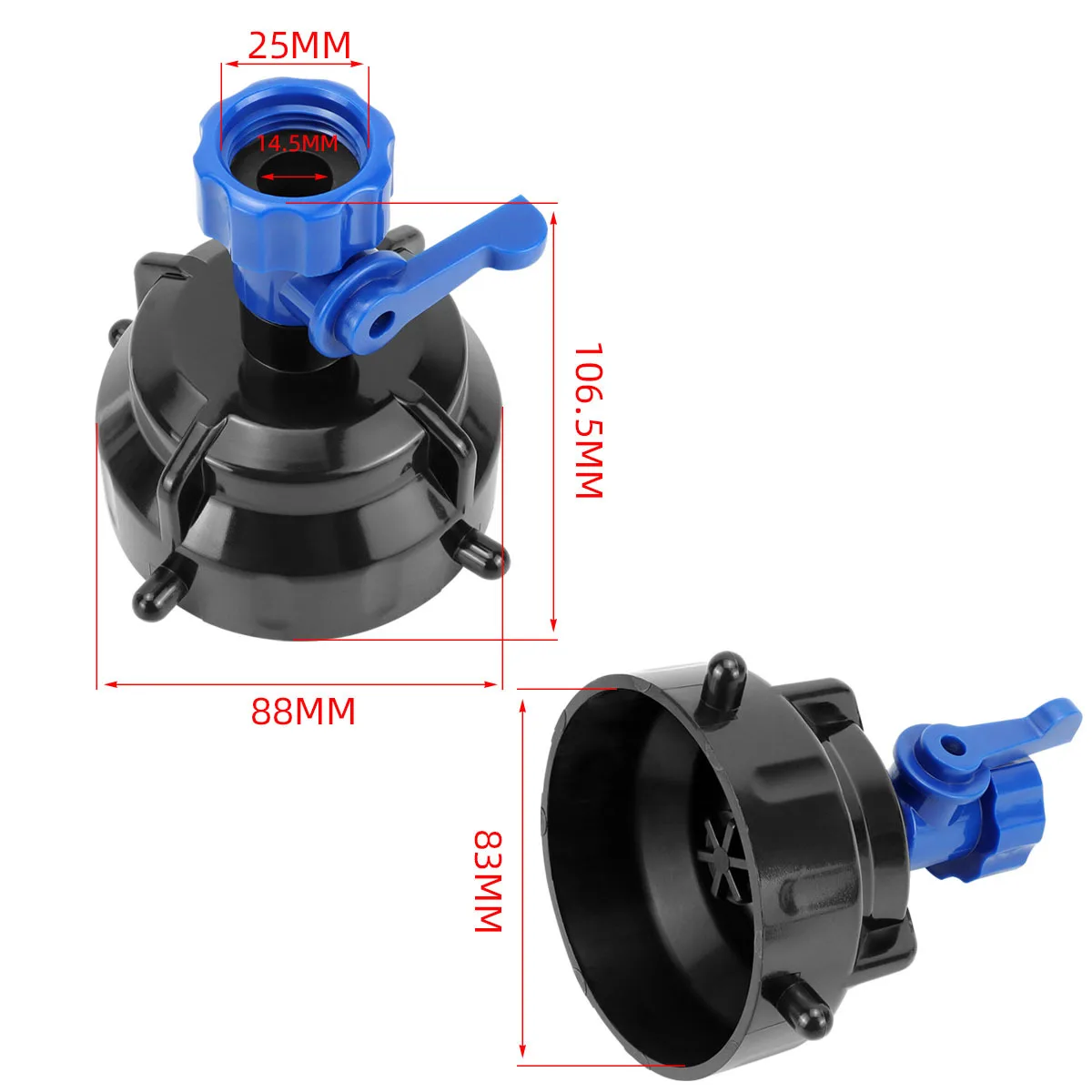 

RV Sewer Hose Rinse Cap with Easy to Use Water Flow Control Valve Maximize Cleaning Area Compatible with 3" Sewer Hose