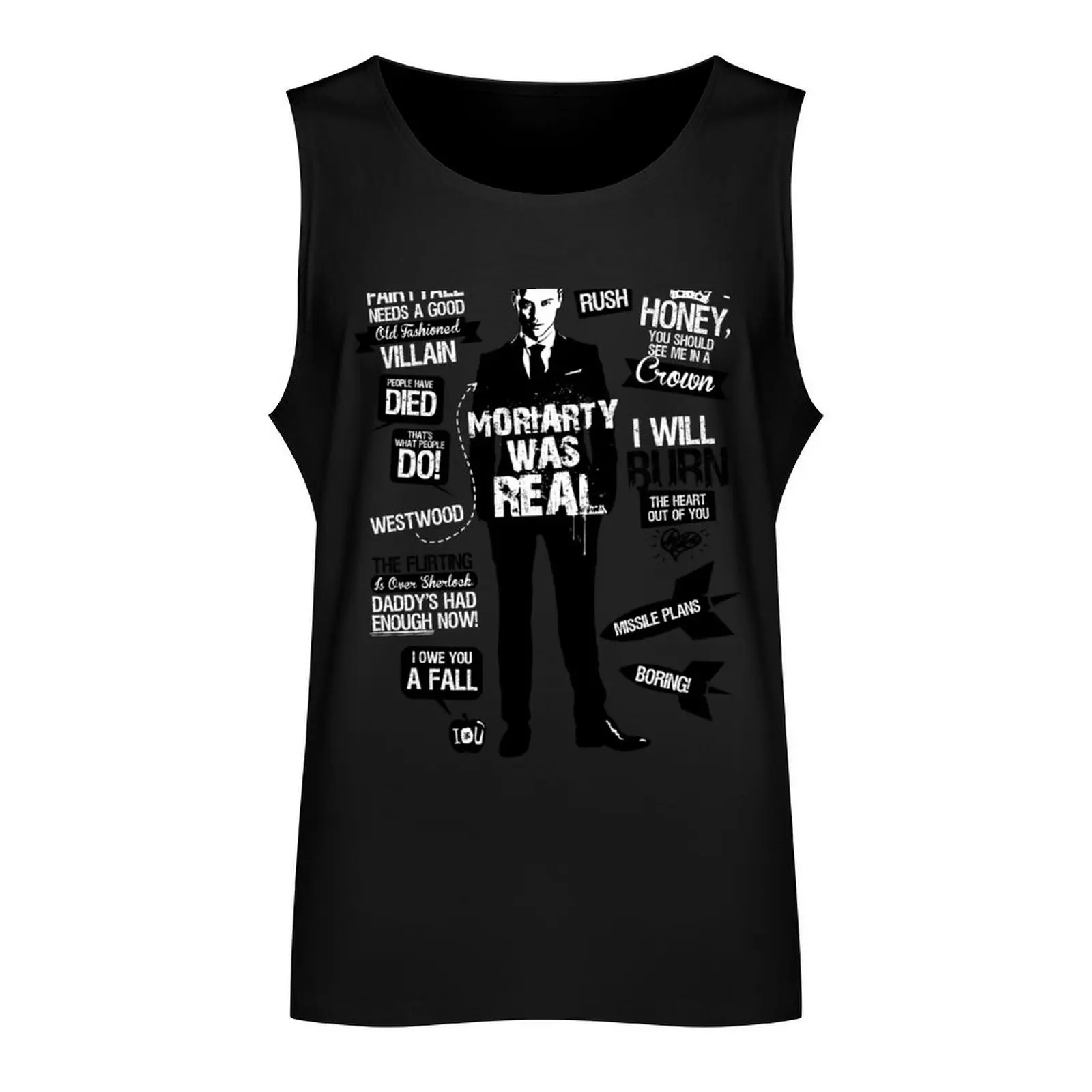 Good Old Fashioned Villain Quotes Tank Top training weight vest Gym T-shirts for men Men's gym Man clothes for gym