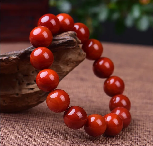 Natural Agate Bracelet Mala Beads 108 Necklace Men Women Healing Gemstone Fine Jewelry Genuine Southern Red Agate Bracelets