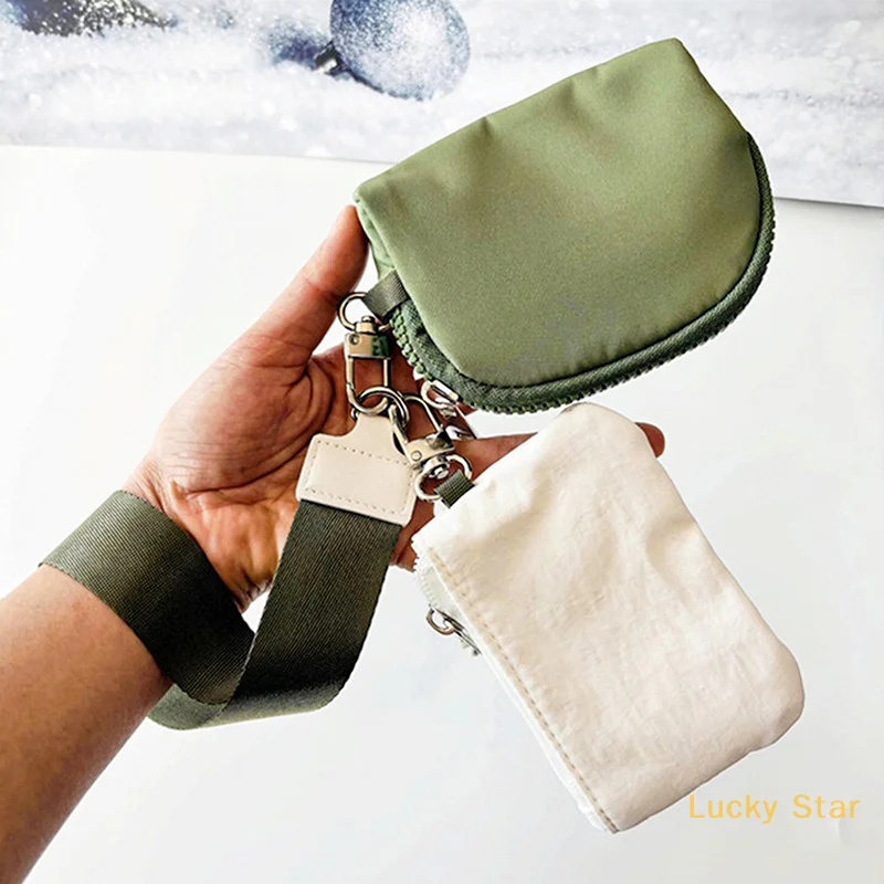 

1pc Mother's Memory Mini Zipper Wristband Wallet, Female Double Pocket Handbag, Portable Keychain Wallet, Coin Wallet