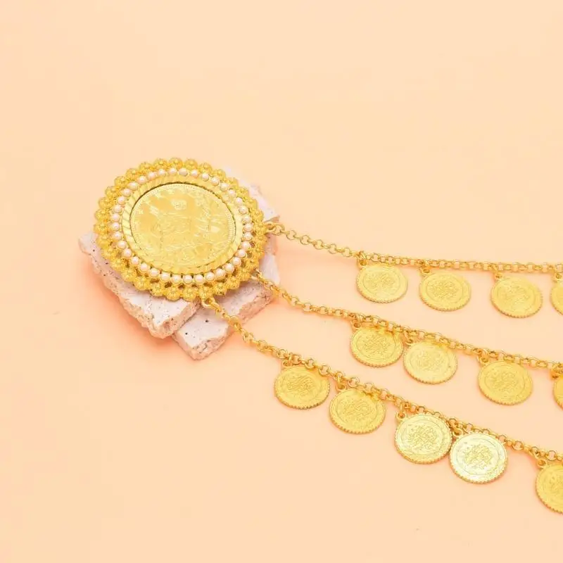 p9fe-多層合金コインタッセルショルダーチェーンアクセサリーファッショナブルな女性のための