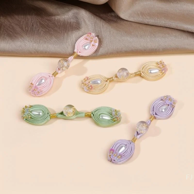 [YU]Cute Floral Rhinestone Buttons Mix Color Decorative Buttons for Hanfu Cheongsam Tang Suit Kids Clothing Sewing Accessories