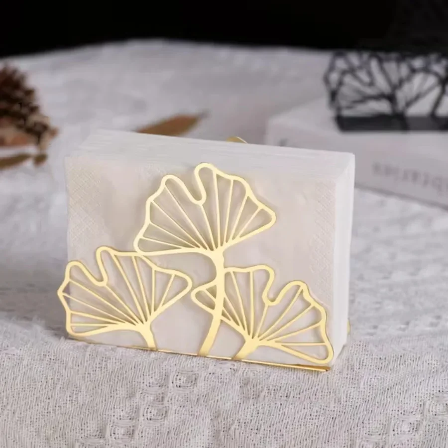 Tabletop Dining Table Tissue Holder Hotel Western Food Commercial High-end Restaurant Tissue Holder Iron Tissue Holder Decoratio