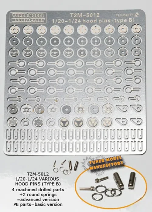 T2M 1:20-1:24 Front Cover Quick Release Buckle with Multiple Styles B 5012 Modifying and Assembling Model Accessories